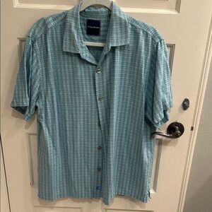 Tommy Bahama Light Blue Plaid Men's Shirt
